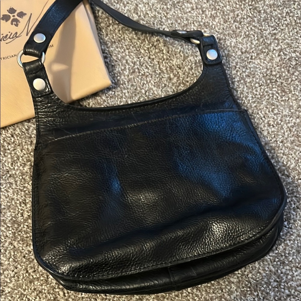Patricia Nash Black Saddle Bag with Embossed Leather London Model - Picture 7 of 8